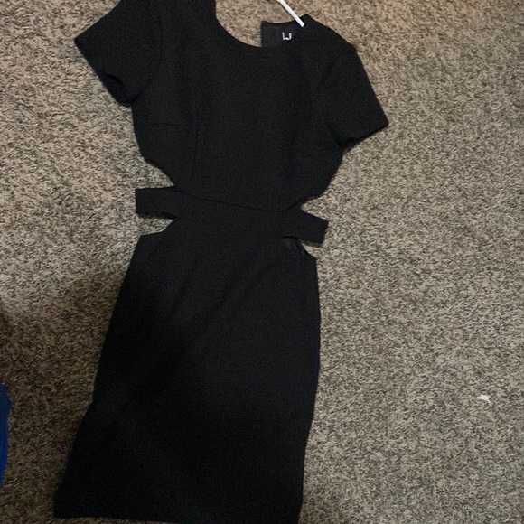 Feelin the Heat black Body Con Dress w/ Cutouts - Picture 2 of 3